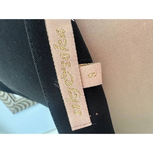 SOKY & SOKA Black Embellished Shoulder Bodycon Cocktail Dress Size S - Picture 5 of 6